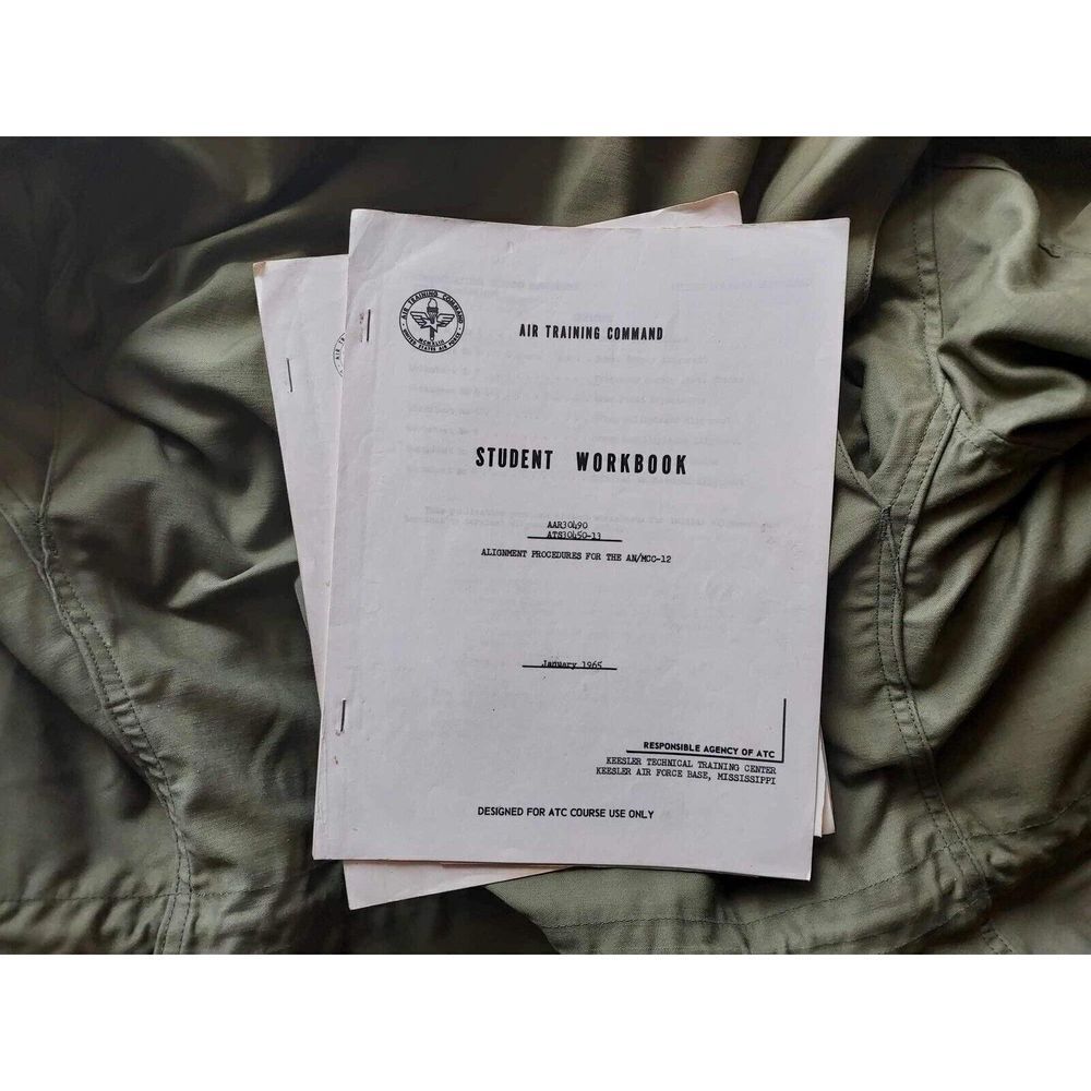 Vtg 1960s Viet-Nam US ATC Air Force Technical Student Workbook & Study Guide